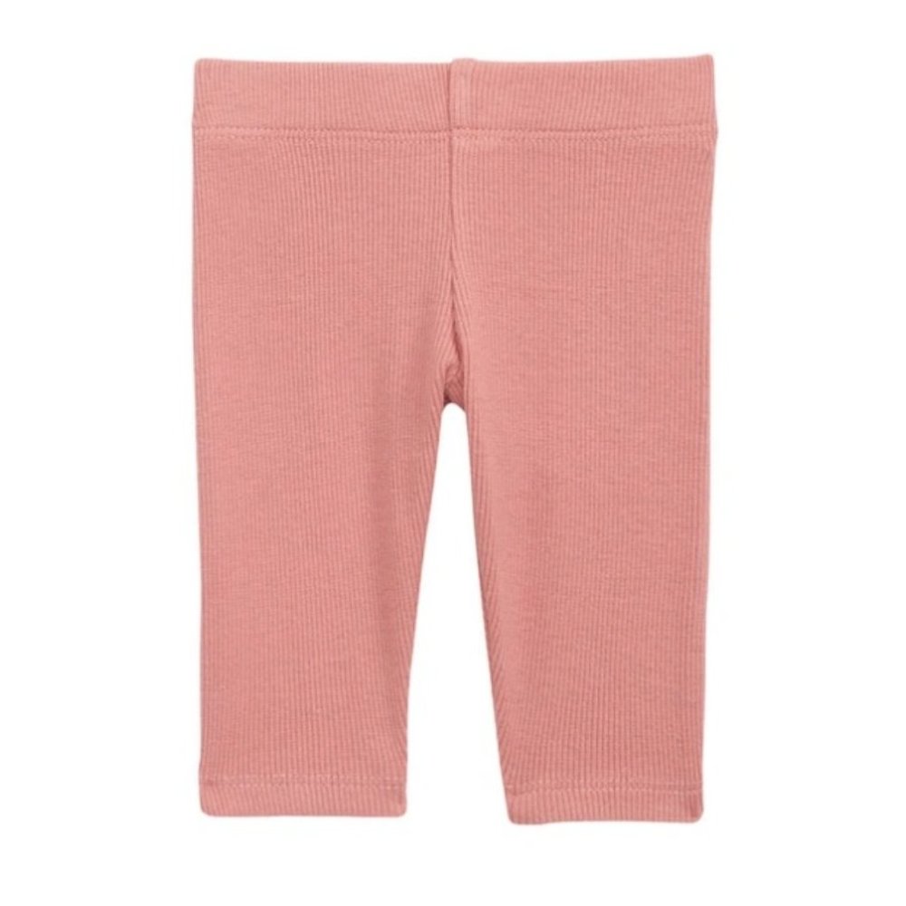 Nordstrom Girl Babies' Pull On Core Rib Leggings In Pink Compact 3 Months NWT
